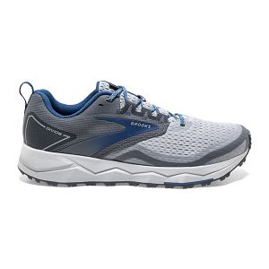 Brooks Divide 2 Trail Running Shoes - Mens, Grey/White/Blue | IE-CJZ810673